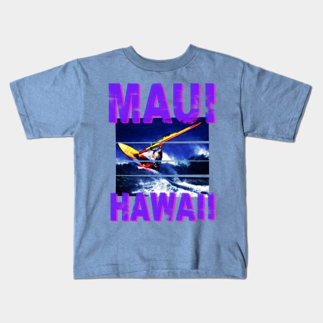 Surf Maui (Light Shirt) Kids T-Shirt by StonedWorks